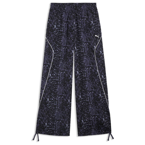 Puma Γυναικείο παντελόνι φόρμας Sport Relaxed Animal Printed Wide Leg Pants
